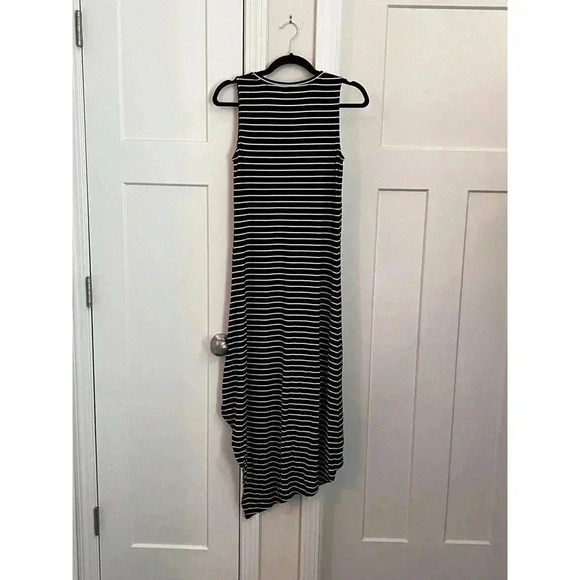 Kaari blue dress size xs hi low black and white striped NWT - Picture 4 of 4